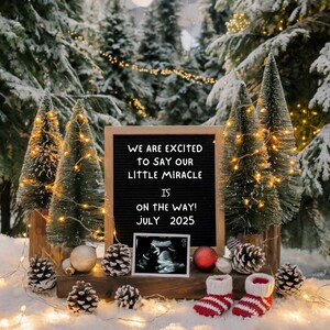 Faire-part de grossesse de Noël pour les réseaux sociaux, Faire-part de grossesse selon le sexe du bébé Faire-part de grossesse du Nouvel An, bébé 2025