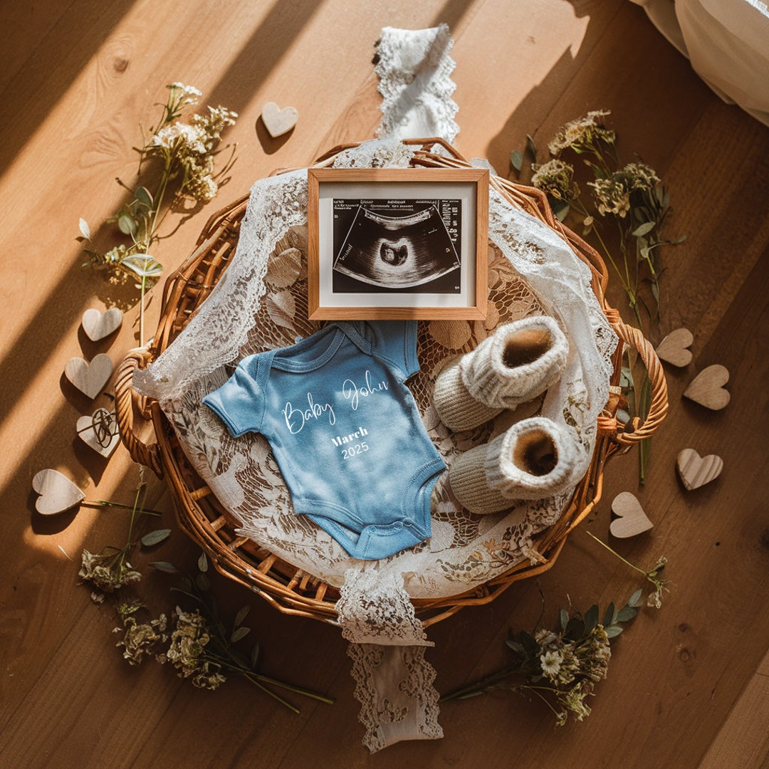 Gender Reveal It's a Boy Baby Editable Digital Pregnancy Announcement ...