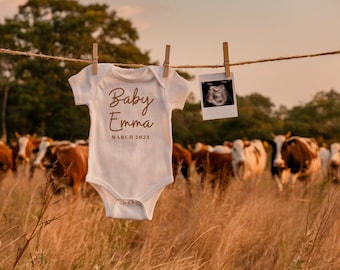 Cow Theme Digital Pregnancy Announcement  Western Themed Pregnancy Announcement Digital, Farmlife Pregnancy Announcement Clothesline Digital