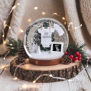 Weihnachten Schwangerschaftsankündigung Digital bearbeitbare Weihnachtsbabyankündigung Social Media Weihnachten Schwangerschaft offenbaren Neutrales Winter Baby