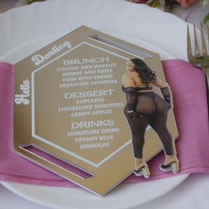 Acrylmenukaart, trouwmenu, acrylmenukaart bruiloft, acrylkaart bruiloftsreceptie, gouden menukaart, zilveren menukaart, zwart menu, mat menu