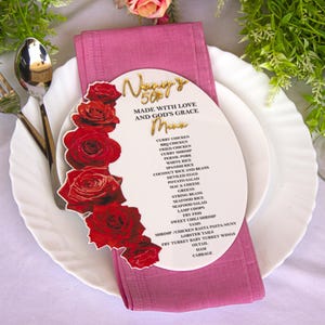 Karta menu akrylowa, menu weselne/urodzinowe/imprezowe, karta weselna z akrylu, złote menu, srebrne menu, czarne menu, mrożone menu