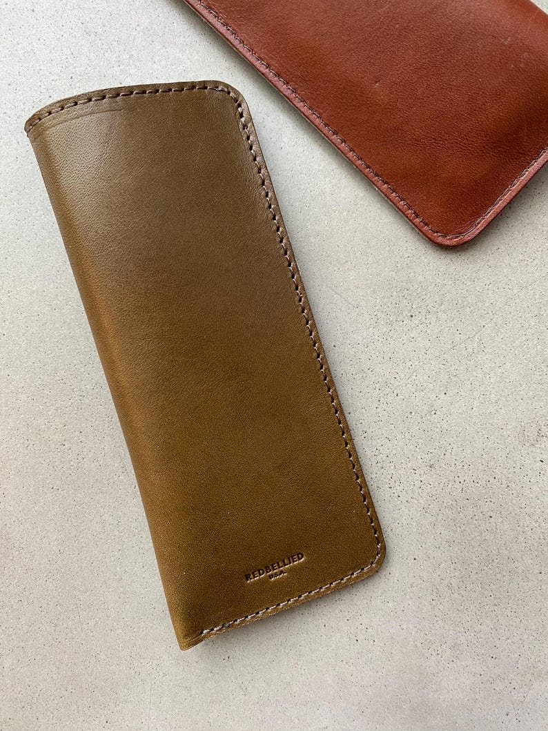 Leather Eyeglass Case Microfiber Lined Sunglasses Cover Reading Glasses Sleeve Eyewear Soft Case Sunglasses Case Glasses Case Made in USA image 7