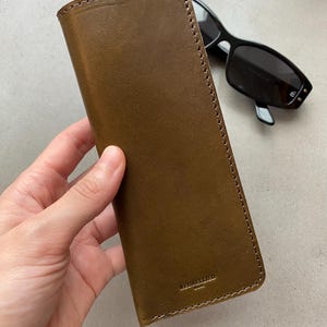 Leather Eyeglass Case Microfiber Lined Sunglasses Cover Reading Glasses Sleeve Eyewear Soft Case Sunglasses Case Glasses Case Made in USA image 6