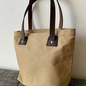 Leder Tote Bag gewachste Canvas Tasche minimalistische Ledertasche Geldbörse made in usa Reise Computer Tasche Studenten Tasche Einkaufstasche