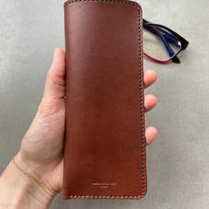 Leather Eyeglass Case Microfiber Lined Sunglasses Cover Reading Glasses Sleeve Eyewear Soft Case Sunglasses Case Glasses Case Made in USA image 2