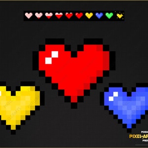 Twitch Pixel-Art, Serca, Odznaki, Emotki, PNG, Sreamer, Streaming, natychmiastowe pobieranie, vtube, youtube, pixel heart