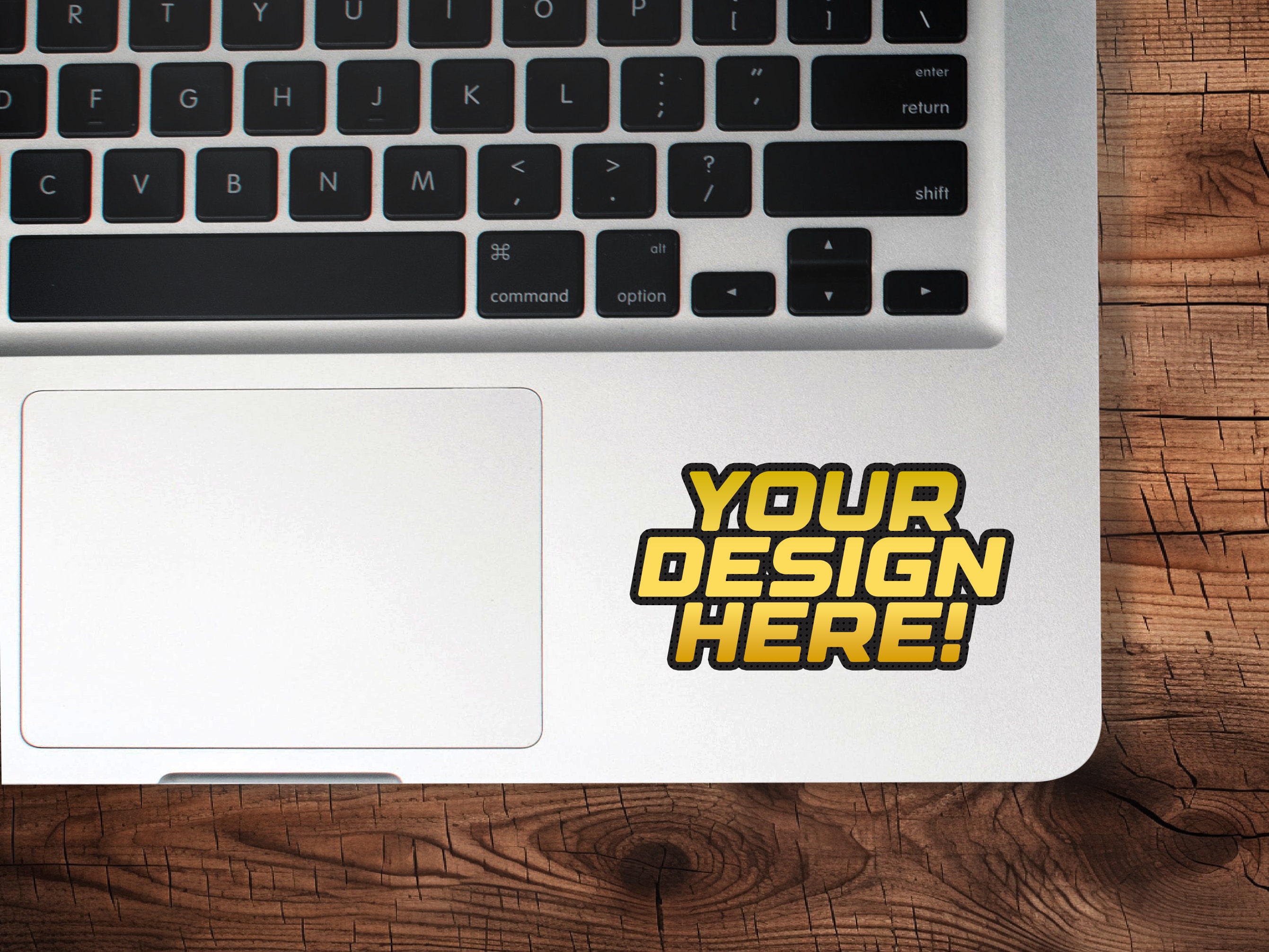 Premium Laptop Sticker Mockup PSD Template - High-quality Design Mockup ...