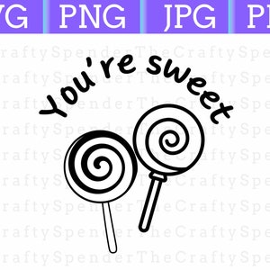Swirly Lollipop, Candyland, Christmas, instant digital download, SVG file, black and white, monochrome, Cricut, Silhouette