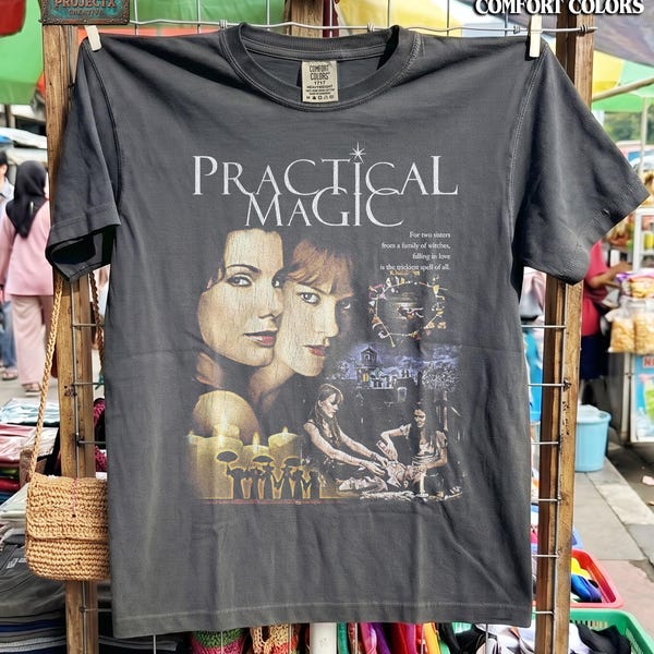 Chemise Comfort Colors® Practical Magic 1998, T-shirt Practical Magic d'Halloween pour le film d'horreur