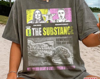 Comfort Colors The Substance Horror Movie T-Shirt, Unisex, Rare Movie Gift, Vintage Movie Tee shirt,  Margaret Qualley, SUB01