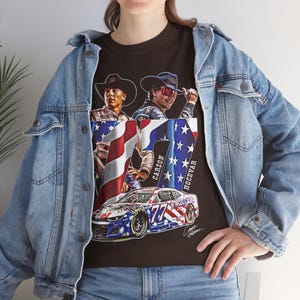 Carson Hocevar Comfort Colors Shirt, NASCAR Cup Series Graphic Tee, Number 77 Race Car T-Shirt, Vintage Motorsports Fan Gift Tee image 12