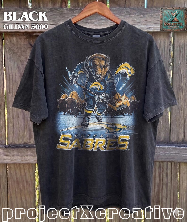 Vintage Buffalo Sabres shirt, Hockey Graphic Crewneck, Navy Blue Sabres Fan Apparel, Retro Hockey Shirt, Buffalo Sports Gift image 9