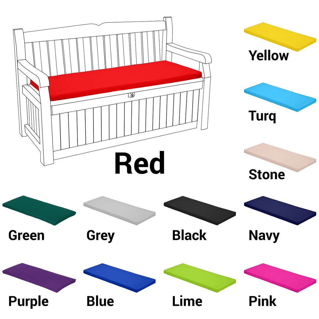 Outdoor Keter Iceni & Eden Bench Seat Pad Garden Storage Bench Cushion