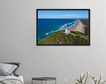 Lienzo enmarcado de 60 x 90 cm (24 x 36″) - Faro de Smoky Cape - Nueva Gales del Sur, Australia