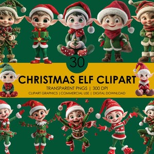 30 Elf Clipart| Christmas elf clipart| Cartoon Clipart| Elf Graphics| Fantasy Elf Clipart| Christmas Clipart| Elf PNG| Realistic Elf Clipart