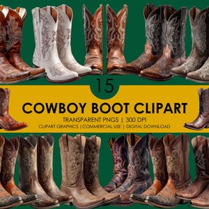 15 imágenes prediseñadas de botas de vaquero, botas de vaquero PNG, imágenes prediseñadas de botas occidentales, calzado de estilo campestre PNG, botas de rodeo, imágenes prediseñadas de moda rústica, zapato PNG