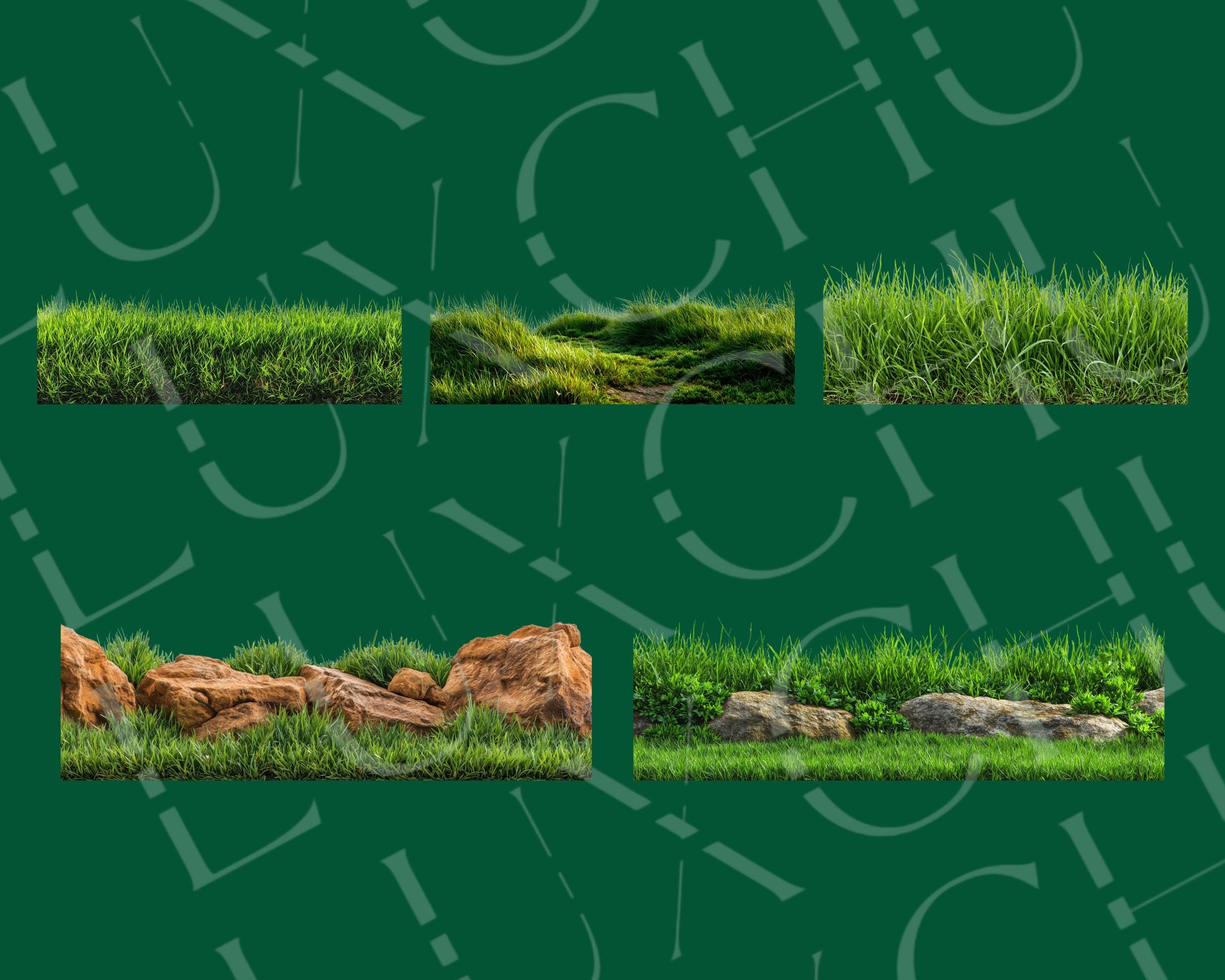Solid Ground Graphics 20 Realistic Grass Border Clipart, Grass PNG, Lawn Edge, Nature Ground ...