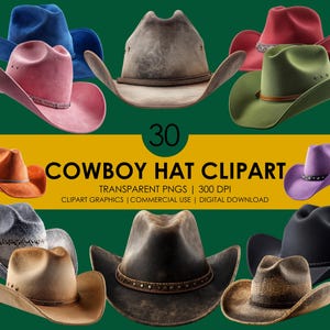 30 imágenes prediseñadas de sombrero de vaquero, imágenes prediseñadas de sombrero de vaquero, imágenes prediseñadas de sombrero occidental, imágenes prediseñadas de estilo campestre, imágenes prediseñadas de sombrero, imágenes prediseñadas de moda rústica, gráficos de sombrero de vaquero