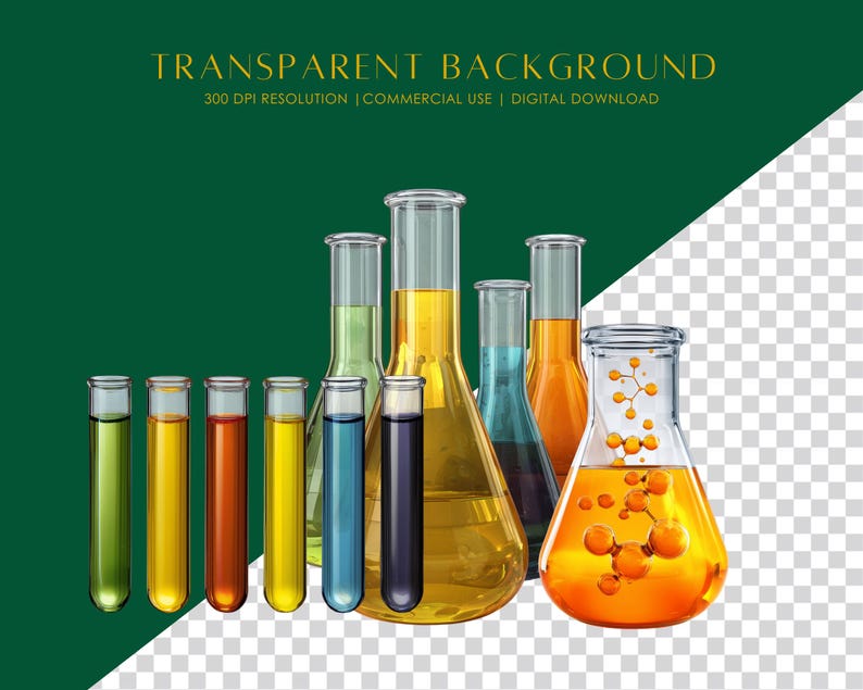 15 Science Beaker Clipart, Laboratory Glassware PNG, Chemistry Beaker ...