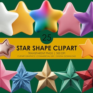 25 stervorm-clipart| Sterrenafbeeldingen| Sterpng| Kleurrijke sterren| Sterrenclipart| Kinderkamerdecoratie| Kinderclipart|  Decoratieve sterren| Sterrenelementen