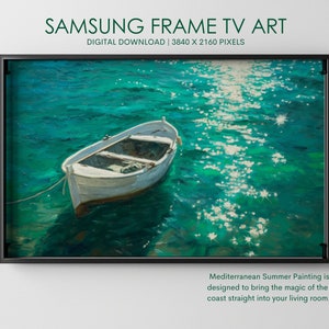 Samsung Frame TV Art: Mediterrane Boot Malerei (Digitaler Download)