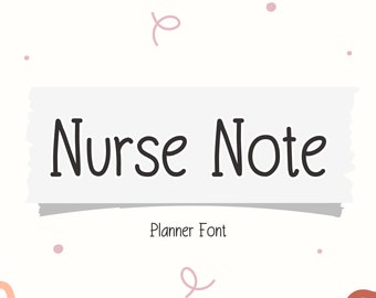 Realistic Handwritten Font, Nurse note Font, Note Taking Font, Neat Font, Notebook handwriting, Digital Planner Font