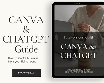 Guide Canva et ChatGPT : création de produits numériques IA (modèle de livre électronique téléchargeable au format PDF)