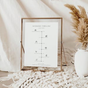 Editable Wedding Timeline Template: Minimalist Design (Digital Download)