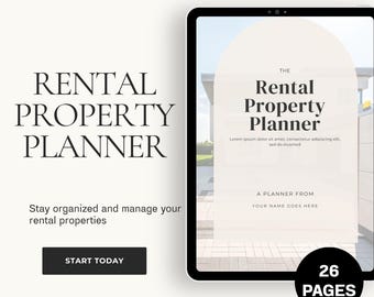 Rental Property Planner: Landlord Organizer & Expense Tracker (PDF)