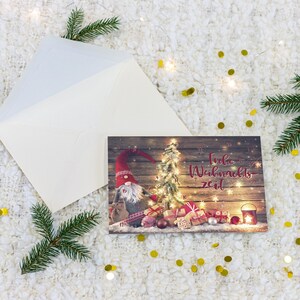 PremiumLine Weihnachtskarten 5 Stück Interaktiver DIN A5 Adventskalender mit 24 QR Code Rezepten zum Kochen & Backen Adventskalenderkarte
