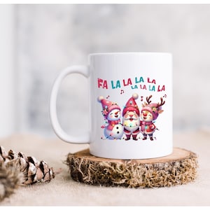 Festive Ceramic Mug featuring Cute Snowman and Reindeer, Holiday Gift, Christmas, Cozy Winter Vibes, 11oz, 15oz