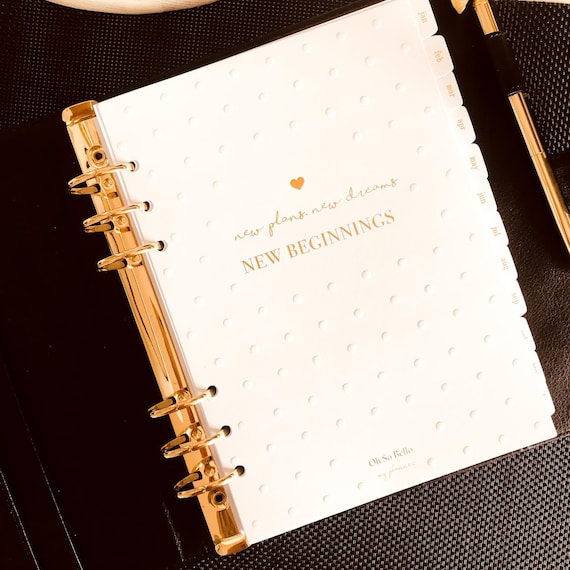 Dated vertical WEEKLY planner | you decided when to start | INSERT PACK for ring binders and organisers /A5 inserts for Filofax