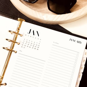 Dated vertical WEEKLY planner | you decided when to start | INSERT PACK for ring binders and organisers /A5 inserts for Filofax image 7