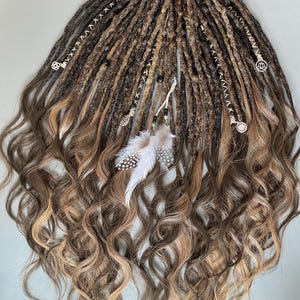 Wavy synthetic dreads Synthetic crochet dreads extensions warm brown  Boho style dreads de dreadlocks