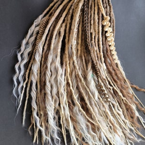 Handmade Boho Ombre Synthetic Dreadlocks Set, Double Ended Braids, Lightweight Hair Extensions image 1