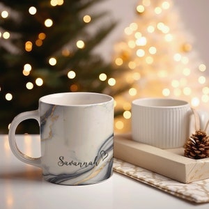 Tasse personnalisée avec prénom, Mug personnalisé, Tasse à café, Tasse Fête des mères, Cadeau Maman, Cadeau personnalisé, Mug amour image 1