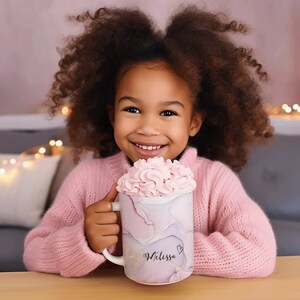 Tasse personnalisée avec prénom, Mug personnalisé, Tasse à café, Tasse Fête des mères, Cadeau Maman, Cadeau personnalisé, Mug amour image 3