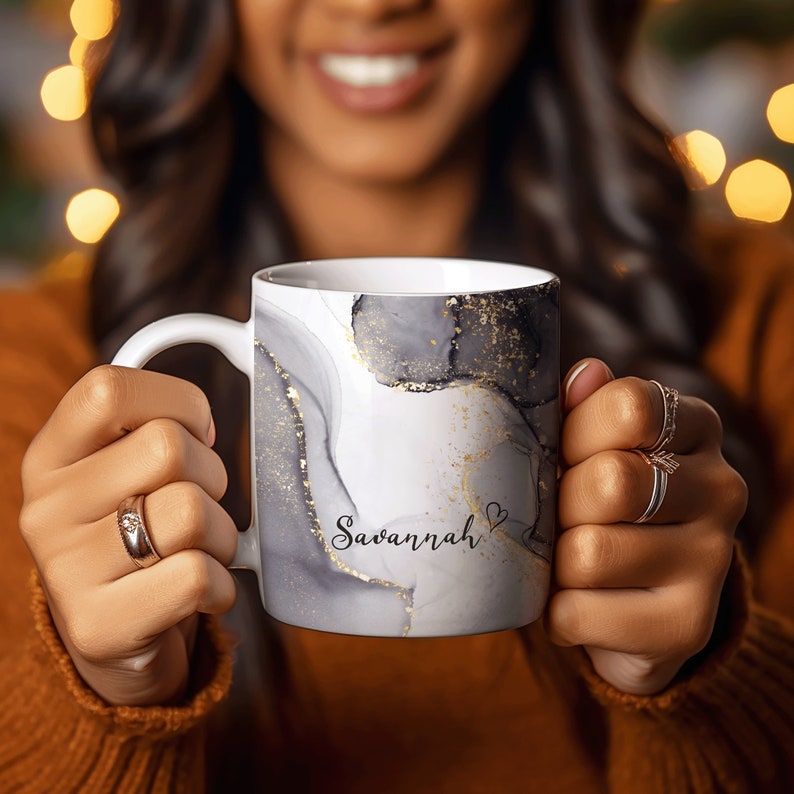 Tasse personnalisée avec prénom, Mug personnalisé, Tasse à café, Tasse Fête des mères, Cadeau Maman, Cadeau personnalisé, Mug amour image 2