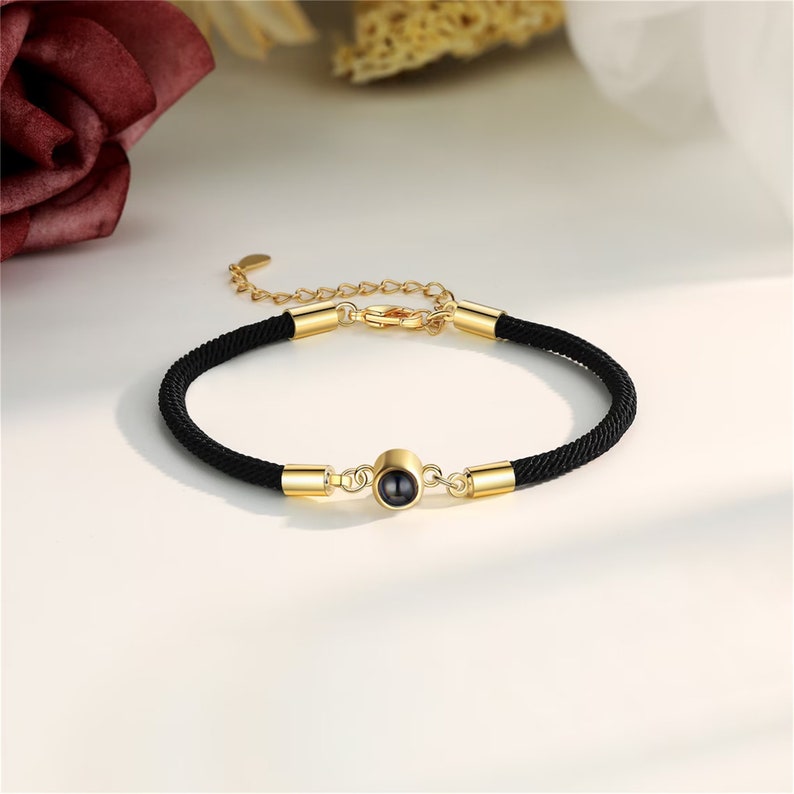 Personalized Picture Inside Bracelet,custom Photo Projection Bracelets,handmade Jewelry,couple