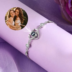 Personalized Picture Inside Bracelet, Custom Photo Projection Bracelet, Projection Bracelet, Gifts for Grandma, Mother's Day Gifts