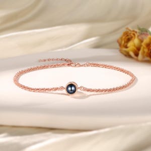 Personalized Photo Projection Bracelet,Custom Memorial Picture Inside Bracelet,Projection Jewelry for Christmas,Gift for Girlfriend,Lover