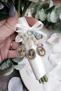 Personalized Wedding Memorial Photo Charm, Custom Bridal Bouquet Charm, Groom Memorial Pin, Wedding Remembrance Gift