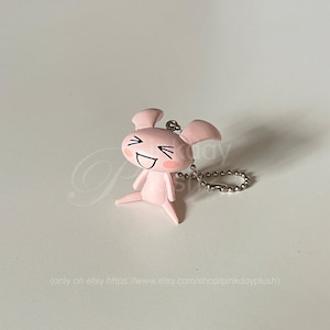 Doko Demo Issyo Jun Mihara Rabbit Keychain - Video Game Mascot 1999
