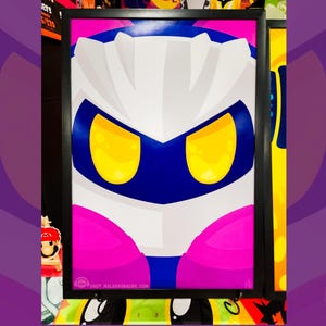 メタナイトポスター「モダンな13×19インチのプロ仕様光沢フォトペーパープリント、カービィのビデオゲームにインスパイアされたカラフルなインテリア装飾用ウォールアート」