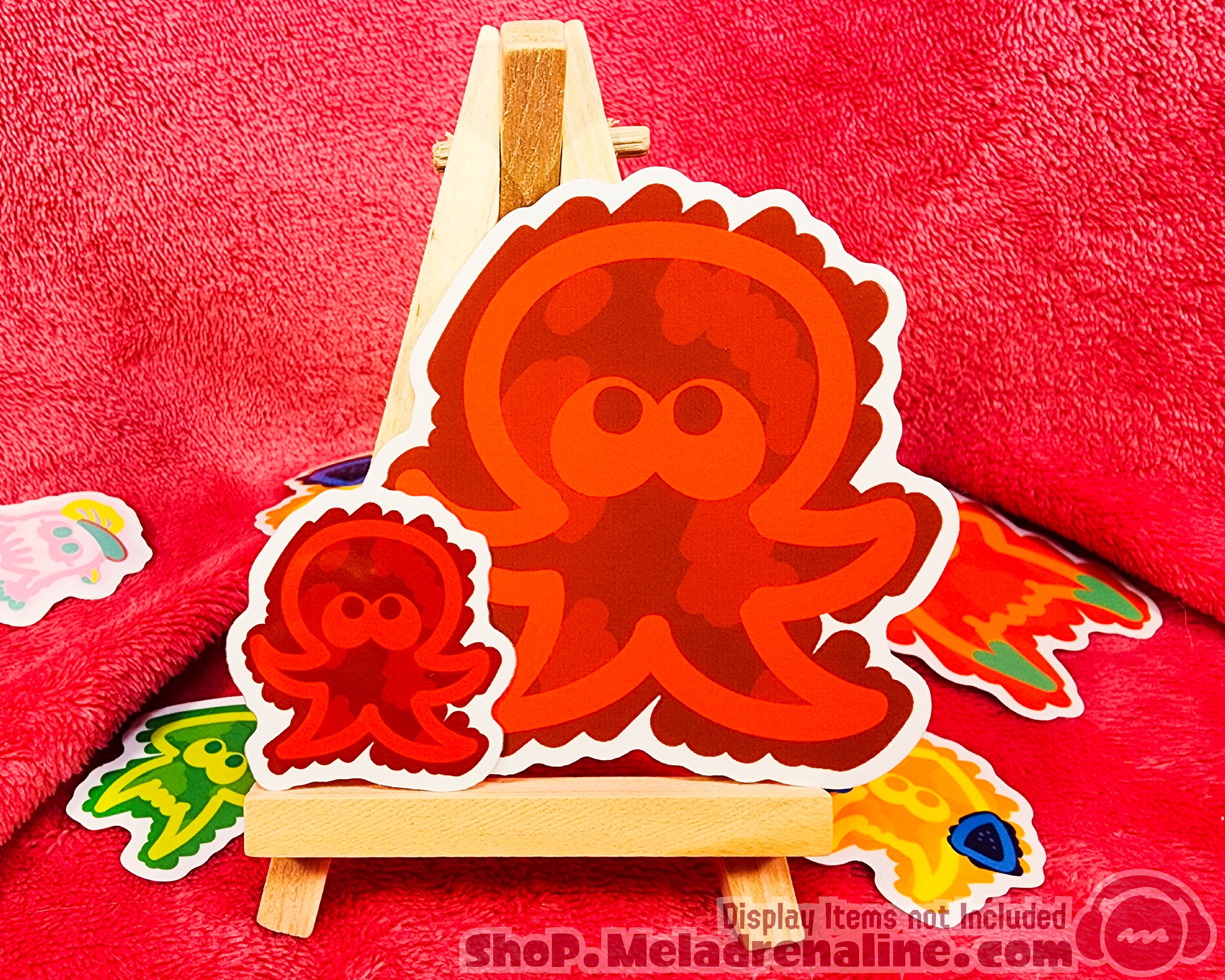 Red Octo Sticker「1.5-3