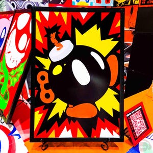 ボブ・オンブ ポスター「モダンな 13 x 19 プロ光沢フォトペーパープリント、カラフルなウォールアート、インテリア装飾、スーパーマリオブラザーズにインスパイアされた」