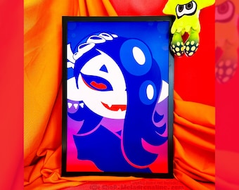 Póster de Shiver: Impresión fotográfica moderna de 13 x 19 en papel brillante, arte de pared colorido para decoración de interiores, inspirado en la serie de juegos Splatoon.