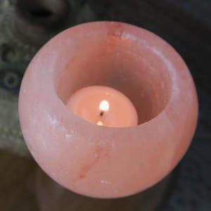 Apple Shaped Himalayan Salt Tealight Candle Holder