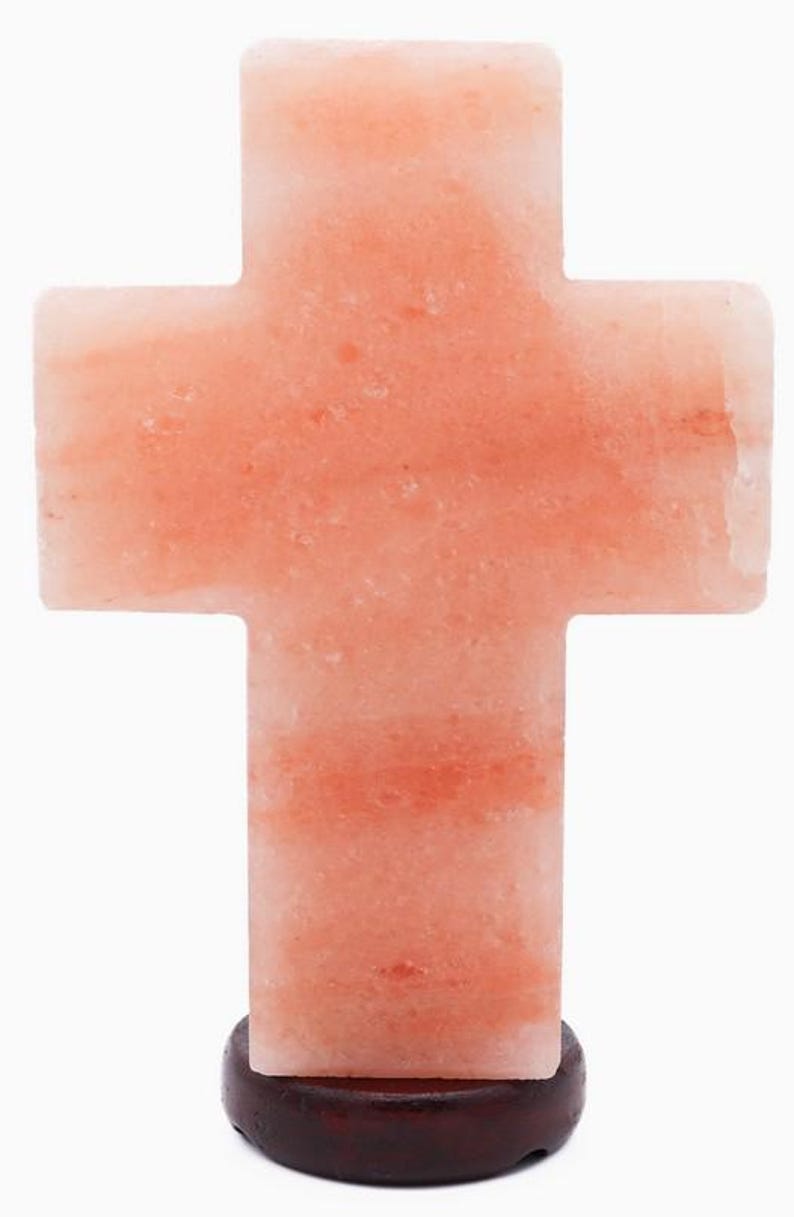 Himalayan Salt Lighted Cross-shaped Lamp - Etsy